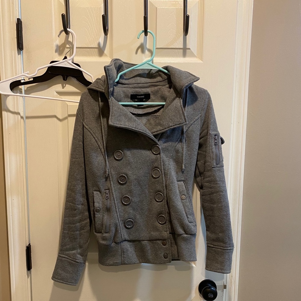 Gray peacoat